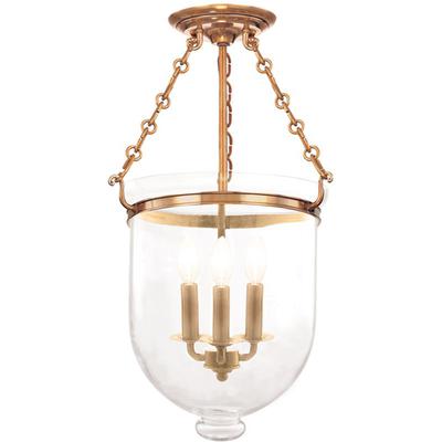 Hudson Valley - Hampton 3-Light Semi-Flush Mount - 253-AGB-C1