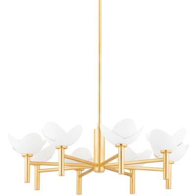 Hudson Valley - Dawson 8-Light Chandelier - 3034-GL/WP