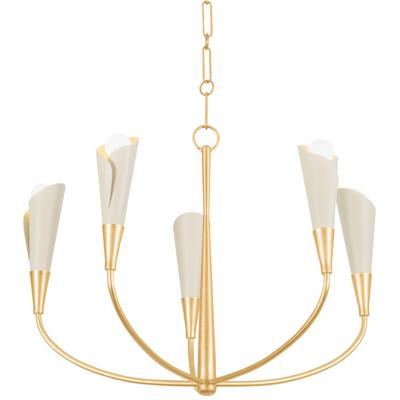 Hudson Valley - Montrose Chandelier - Vintage Gold Leaf/Soft Sand - 3155-VGL/SSD