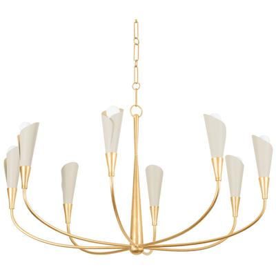 Hudson Valley - Montrose Chandelier - Vintage Gold Leaf/Soft Sand - 3158-VGL/SSD