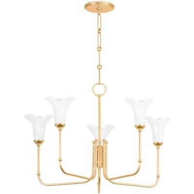 Hudson Valley - Montclair Chandelier - Vintage Gold Leaf - 3345-VGL