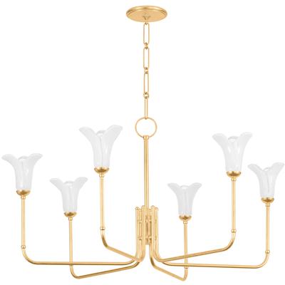 Hudson Valley - Montclair Chandelier - Vintage Gold Leaf - 3346-VGL