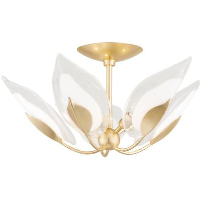 Hudson Valley - Blossom 5-Light Semi-Flush Mount - 4805-GL
