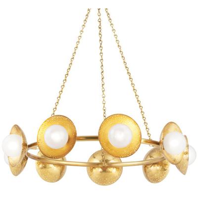Hudson Valley - Glimmer 9-Light Chandelier - Aged Brass - 5359-AGB