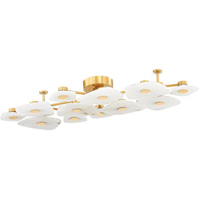 Hudson Valley - Holmdel Semi Flush - Aged Brass - 7854-AGB