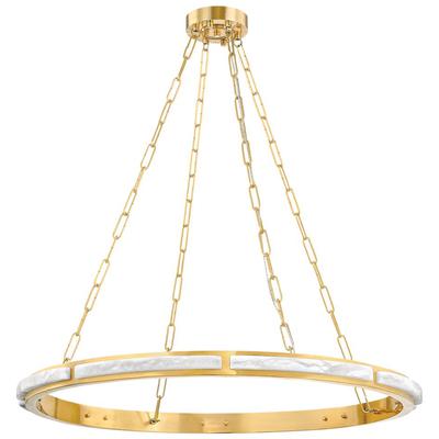 Hudson Valley - Wingate Chandelier - Aged Brass - 8136-AGB