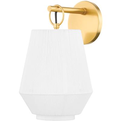 Hudson Valley - Debi 1-Light Wall Sconce - BKO500-AGB