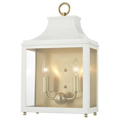 Mitzi by Hudson Valley - Leigh 2-Light Wall Sconce - H259102-AGB/WH
