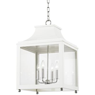 Mitzi by Hudson Valley - Leigh 4-Light Large Pendant - H259704L-PN/WH