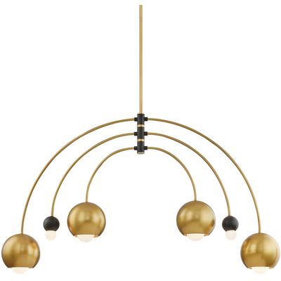 Mitzi by Hudson Valley - Willow Chandelier - H348806-AGB/BK