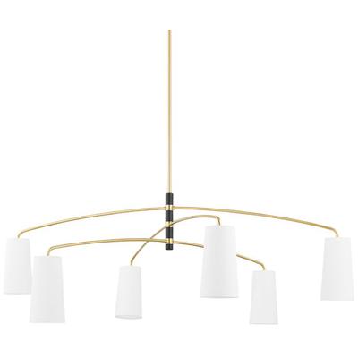 Mitzi by Hudson Valley - Evelyn 6-Light Chandelier - H612806-AGB/SBK