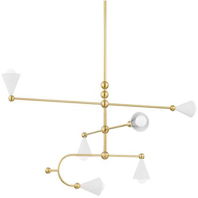 Mitzi by Hudson Valley - Hikari 6-Light Chandelier - H681806-AGB/SWH