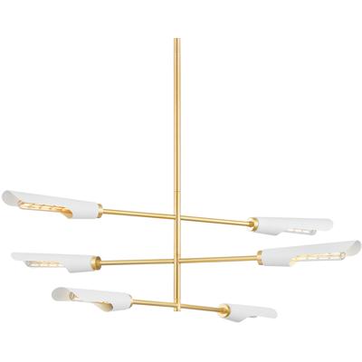 Mitzi by Hudson Valley - Harperrose Chandelier - Aged Brass/Soft White - H828806-AGB/SWH