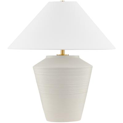 Mitzi by Hudson Valley - Rachie Table Lamp - Aged Brass/Whitewash Terracotta - HL827201-AGB/CWT