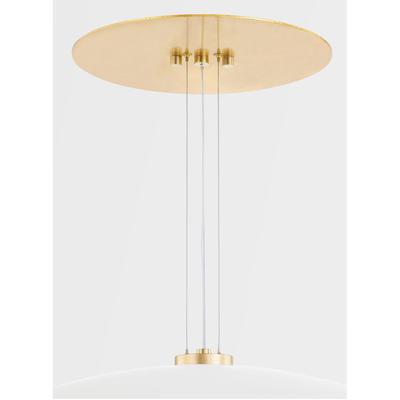 Hudson Valley - Brim 1-Light Large Pendant - Soft White/Gold Leaf - KBS1743701-L