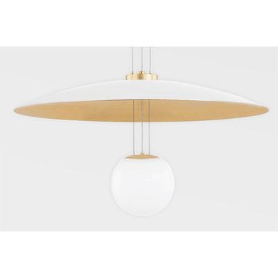 Hudson Valley - Brim 1-Light Large Pendant - Soft White/Gold Leaf - KBS1743701-L