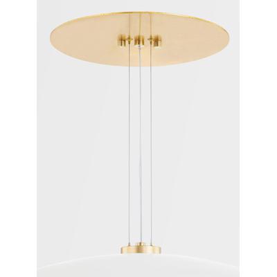 Hudson Valley - Brim 1-Light Small Pendant - Soft White/Gold Leaf - KBS1743701-S