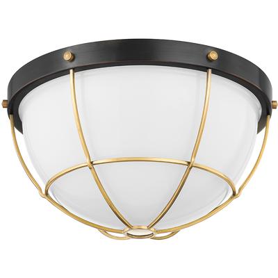 Hudson Valley - Holkham 2-Light Flush Mount - MDS1501-AGB/DB