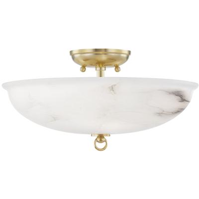 Hudson Valley - Somerset 3-Light Semi-Flush Mount - MDS810-AGB