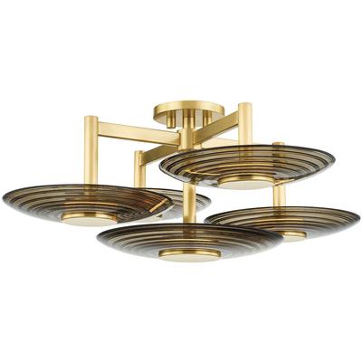 Hudson Valley - Griston 5-Light Semi Flush - PI1892605-AGB