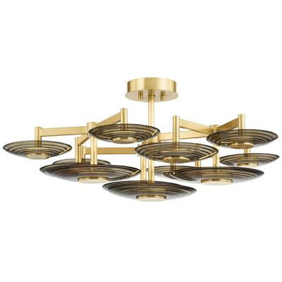 Hudson Valley - Griston 9-Light Semi Flush - PI1892609-AGB