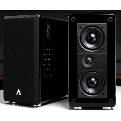 Atlantic Technology - Bluetooth Wireless Active Bookshelf Speaker Pair - Gloss Black - FS-252