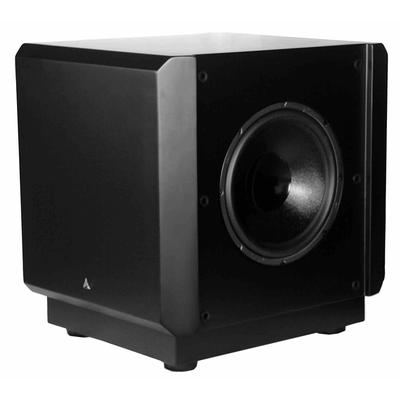 Atlantic Technology - 10" 500 Watt Dual Driver Powered Subwoofer - Gloss Black - SBT-500-GLB