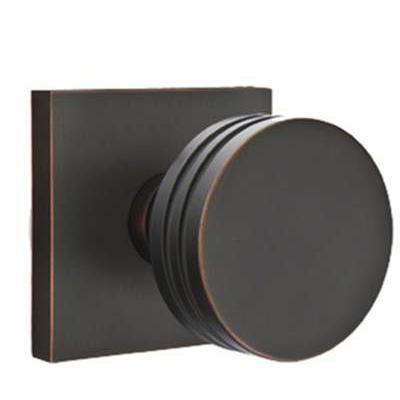 Emtek - Brass Modern Passage Knob Set with Bern Knob & Square Rosette - 5110BN