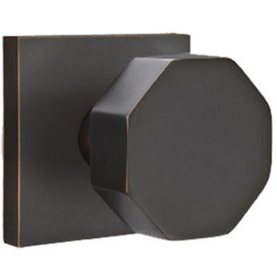 Emtek - Brass Modern Passage Knob Set with Octagon Knob & Square Rosette - 5110OCT