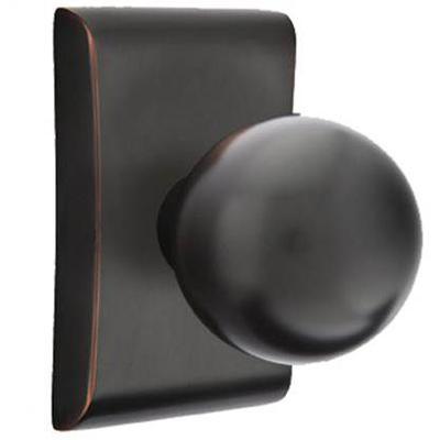 Emtek - Brass Modern Passage Knob Set with Orb Knob & Neos Rosette - 5111OR