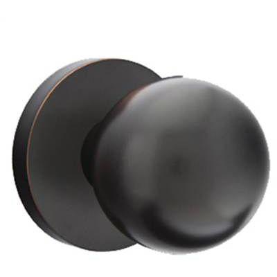 Emtek - Brass Modern Privacy Knob Set with Orb Knob & Disk Rosette - 5209OR