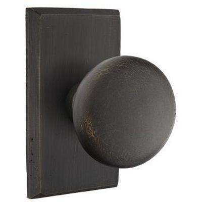 Emtek - Sandcast Bronze Dummy Knob Set with Winchester Knob & #4 Rosette - 7050WC