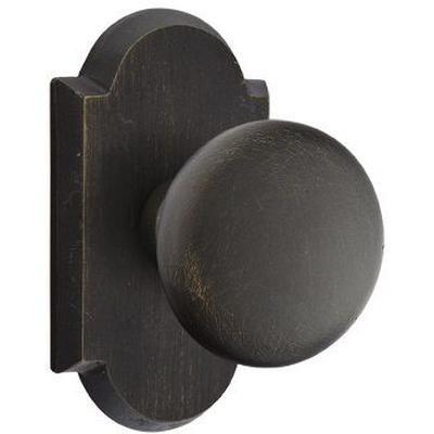 Emtek - Sandcast Bronze Privacy Knob Set with Winchester Knob & #1 Rosette - 7208WC