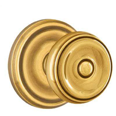 Emtek - Brass Classic Passage Knob Set with Waverly Knob & Regular Rosette - 8100W