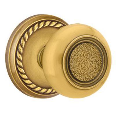 Emtek - Brass Designer Passage Knob Set with Belmont Knob & Rope Rosette - 8101BT