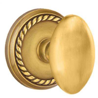 Emtek - Brass Classic Passage Knob Set with Egg Knob & Rope Rosette - 8101E