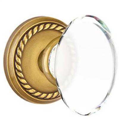 Emtek - Crystal Passage Knob Set with Hampton Knob & Rope Rosette - 8101HT