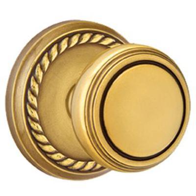 Emtek - Brass Classic Passage Knob Set with Norwich Knob & Rope Rosette - 8101NW