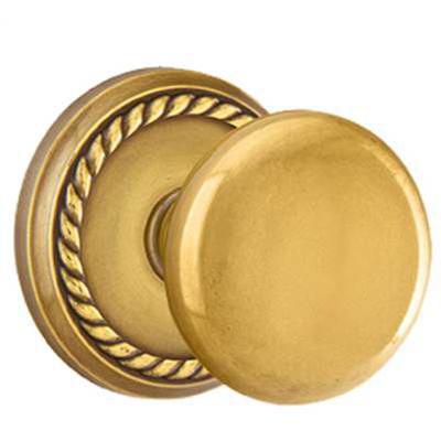 Emtek - Brass Classic Passage Knob Set with Providence Knob & Rope Rosette - 8101P