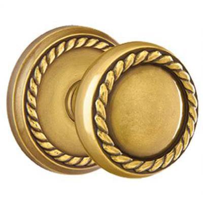 Emtek - Brass Designer Passage Knob Set with Rope Knob & Rope Rosette - 8101RK