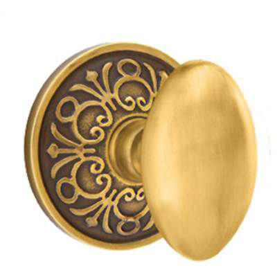 Emtek - Brass Classic Passage Knob Set with Egg Knob & Lancaster Rosette - 8106E