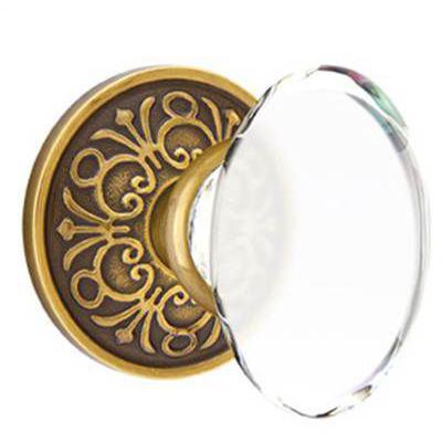 Emtek - Crystal Passage Knob Set with Hampton Knob & Lancaster Rosette - 8106HT