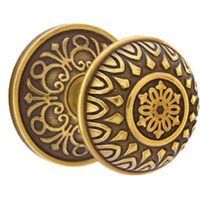 Emtek - Brass Designer Passage Knob Set with Lancaster Knob & Lancaster Rosette - 8106LN