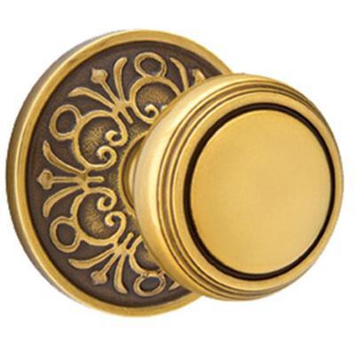 Emtek - Brass Classic Passage Knob Set with Norwich Knob & Lancaster Rosette - 8106NW
