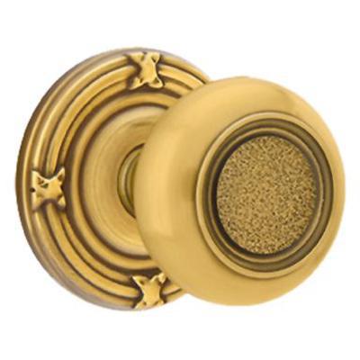 Emtek - Brass Designer Passage Knob Set with Belmont Knob & Ribbon & Reed Rosette - 8107BT
