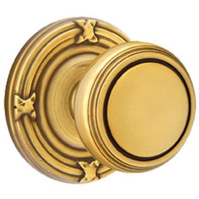 Emtek - Brass Classic Passage Knob Set with Norwich Knob & Ribbon & Reed Rosette - 8107NW