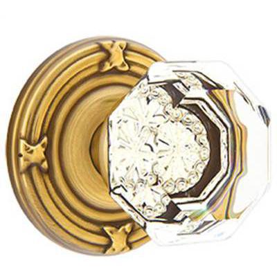 Emtek - Crystal Passage Knob Set with Old Town Clear Knob & Ribbon & Reed Rosette - 8107OT