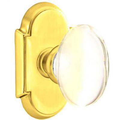 Emtek - Crystal Passage Knob Set with Hampton Knob & #8 Rosette - 8108HT