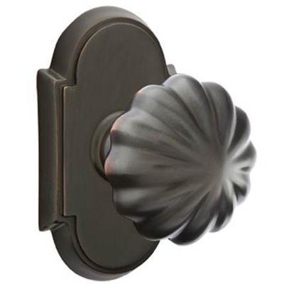 Emtek - Brass Classic Passage Knob Set with Melon Knob & #8 Rosette - 8108MN