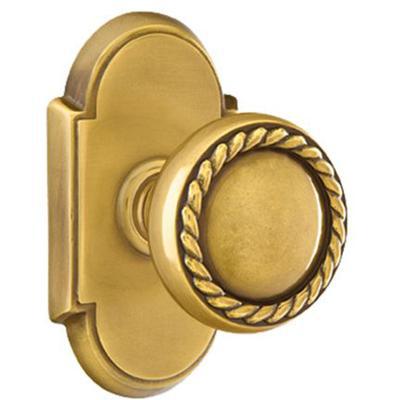 Emtek - Brass Designer Passage Knob Set with Rope Knob & #8 Rosette - 8108RK